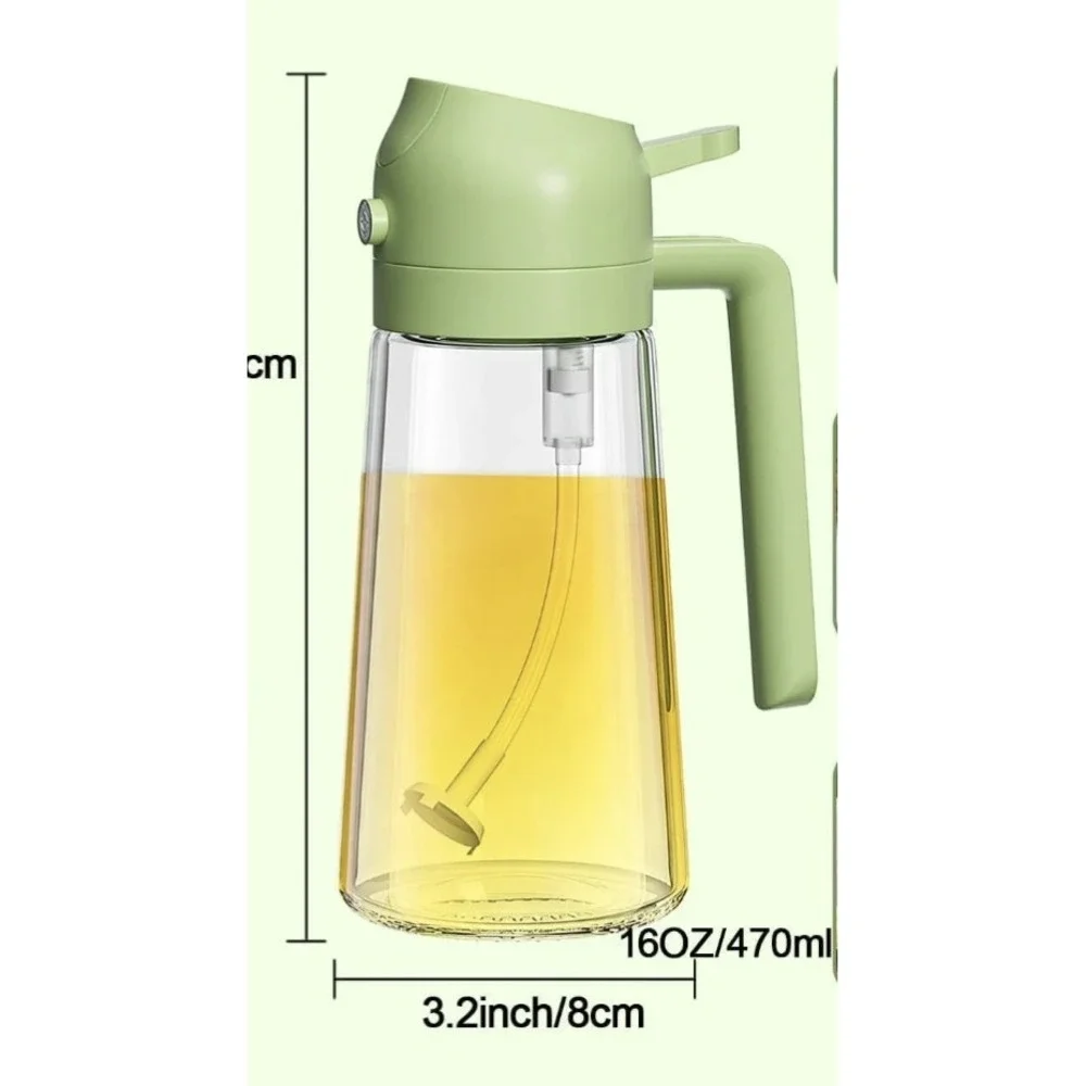 TrendPlain 2 in One Olive Oil 16 oz Spray Dispenser Kitchen Cooking